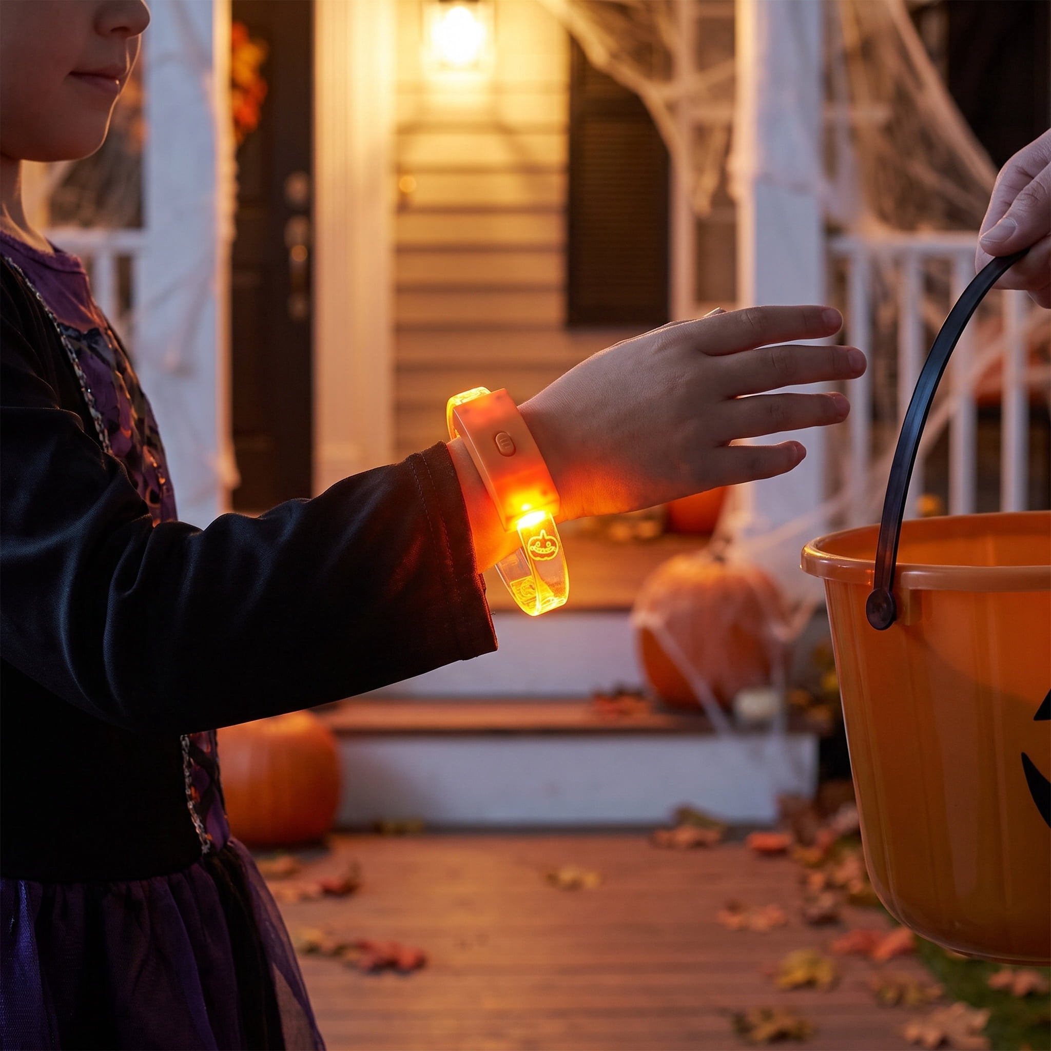 Light-Up Jack-o'-Lantern Bracelet, Orange, Halloween by Way To Celebrate