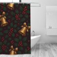 thumbnail image 7 of Bathroom Partition Shower Curtain 72x72in Bathroom Special Waterproof Mildew Resistant High Temperature With 12 Iron Hooks Elegant Christmas Bell And Holly Pattern, 7 of 7