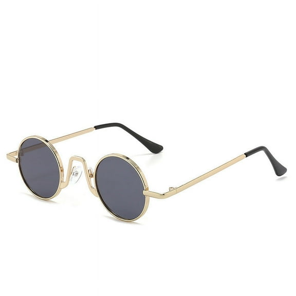 Retro Hip Hop Sunglasses: Small Round Metal Frame, PC Lens, for Men & Women, Ideal for Sun Protection, Fashion, Travel