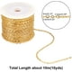 thumbnail image 2 of Cadenas de hierro dorado de 9,7 m para collares, eslabones planos en forma de O, para joyería artesanal, para hacer collares, pulseras y joyas, 3 x 2,2 x 0,6 mm., 2 of 9