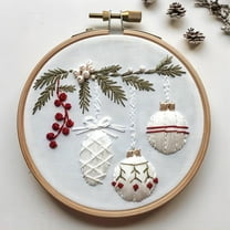 Oliegs Christmas Embroidery Kit Christmas Embroidery Kits For Beginners With Pattern DIY Adult Kits Full Embroidery Hoop Kit With Needles And Thread Included