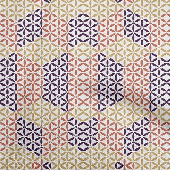 oneOone Polyester Spandex Purple Fabric Geometrical Diy Clothing Quilting Fabric Print Fabric By Yard 56 Inch Wide