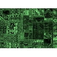 thumbnail image 1 of Ahgly Company Indoor Rectangle Patchwork Emerald Green Transitional Area Rugs, 4' x 6', 1 of 4