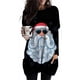 thumbnail image 4 of Camiseta navideña de manga larga para mujer, vestidos con bolsillos y cuello redondo de alce de dibujos animados, Jersey holgado informal de gran tamaño para otoño e invierno, 4 of 5