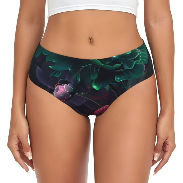 Disketp Culottes Rouge et Verte pour Femmes, sous-Vêtements en Coton Confortables, Culotte Flex Fit-Moyen