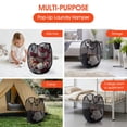 thumbnail image 2 of MADIKA 2 Pack Pop up Mesh Laundry Hamper Collapsible Laundry Baskets with Side Pocket- Breathable Black 74L, 2 of 7