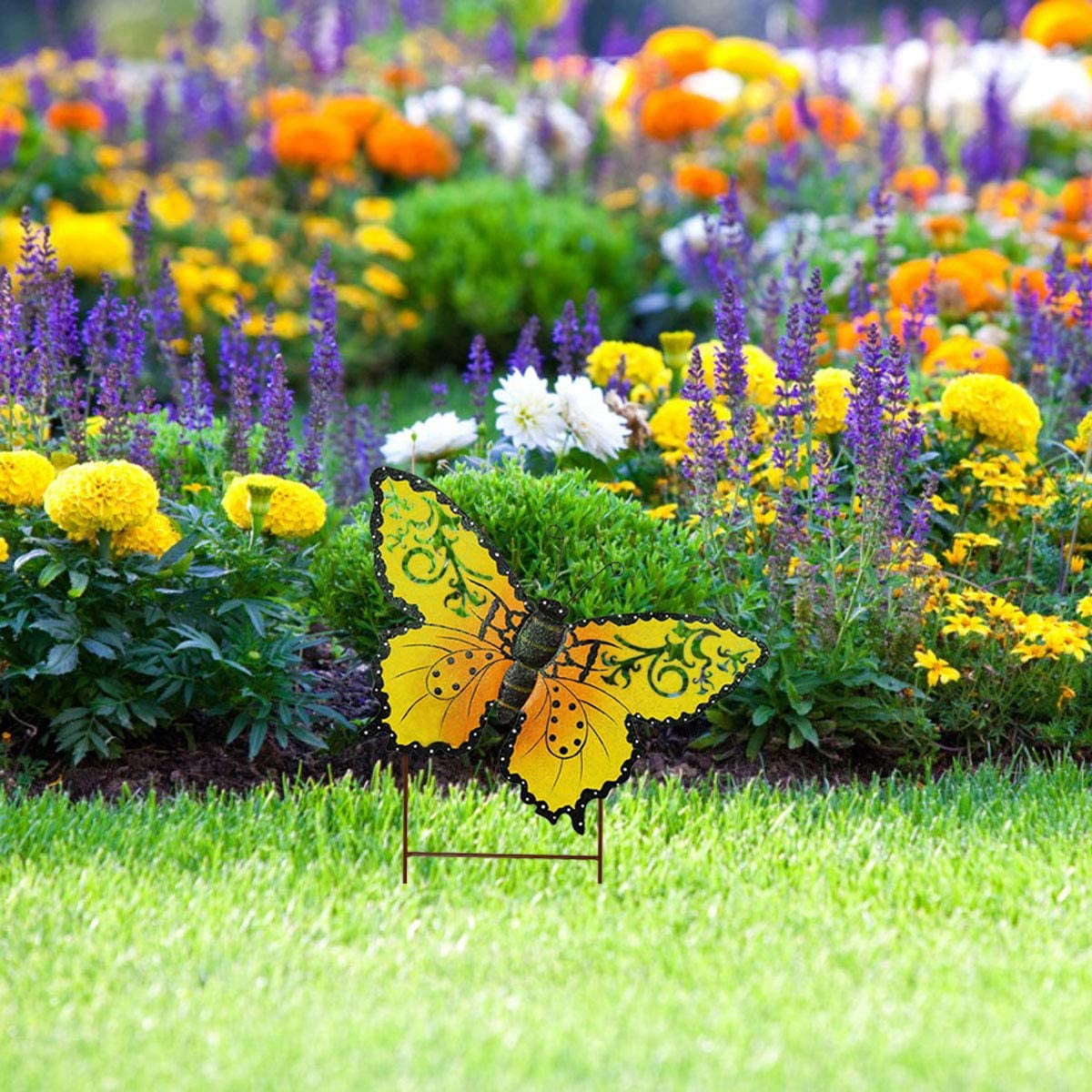 Metal Butterfly Garden Stakes Spring Decorative Yard Signs&nbsp;
