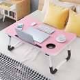 thumbnail image 2 of Notebook table, dormitory with small desk, bed with laptop table, folding table, small dormitory, with cup slot (60 x 40 cm), 2 of 7