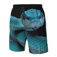thumbnail image 4 of Logiee Blue Viper Snake1 Print Mens Swim Trunks Quick Dry Board Shorts,Breathable Hawaii Beach Shorts Swimwear Bathing Suits-Medium, 4 of 6