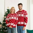 thumbnail image 5 of Christmas Family Matching Sweater Sets, Knitted Sweater Thickened Plush Warm Style, Long Sleeved Pajamas Set, Xmas Festival Pjs, Christmas Theme Pajamas, 5 of 7