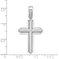 thumbnail image 4 of Solid 14k White Gold Beveled Cross Charm - 38.3mm, 4 of 6