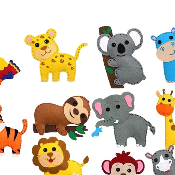Kit De Costura De Fieltro Para Niños – Animales De Peluche Para Coser – Juego Educativo De Manualidades Y Creatividad