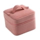 thumbnail image 5 of Joyero organizador de pana, contenedor para baratijas, anillos de escritorio, regalo con cremallera Rosa, 5 of 9