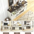 thumbnail image 6 of Farmhouse Buffet Cabinet, 70” Large Sideboard Cabinet with 3 Drawer, Rustic Storage Cabinets with Sliding Barn Door, Coffee Bar for Dinning Room, Kitchen, Hallway, and Living Room, White, 6 of 9