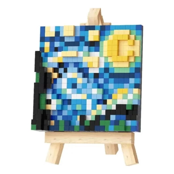 Noche Estrellada Van Gogh Mini Pintura Bloques Armables Rompecabezas 3D Mini