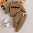 thumbnail image 2 of UAYOTSE Infant Boys Long Sleeve Pullover Outfit Elastic Waist Jogger Pants Warm Fall Winter Daily Clothes Size 3-4 Years, 2 of 8