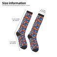 thumbnail image 2 of Daiia Sports Socks Abstract Vintage Fox and Plants Printed Novelty Crew Socks for Men Women Knee High Socks Cotton Socks Soft & Breathable Support Unisex Socks, 2 of 9
