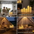 thumbnail image 3 of Goyuon Flameless LED Candles 5Pack with Timer Flickering and Built-in Star String, Battery Operated Waterproof for Outdoor (Ivory White), 3 of 8