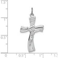 thumbnail image 3 of Sterling Silver Rhodium-Plated Inri Crucifix Pendant (31 X 16) Made In United States qc3384, 3 of 5