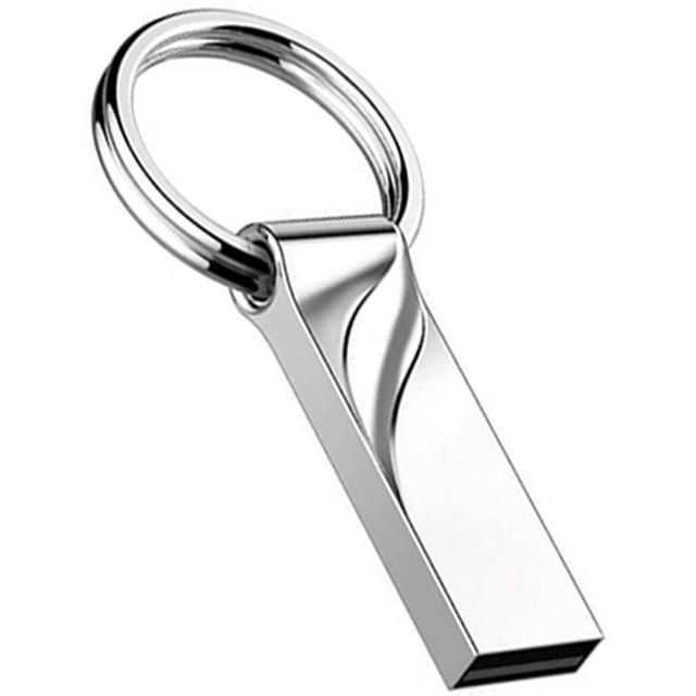 USB Flash Drives, 4/8/16/32/64GB Mini USB 3.0 Car Computer U Disk Flash Drive with Typec Adapter Silver 32GB