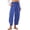 AE Dark Blue, variant on Eytino Women's Summer High Waisted Baggy Pants Casual Ankle Length Trouser Slacks with Pockets Black L