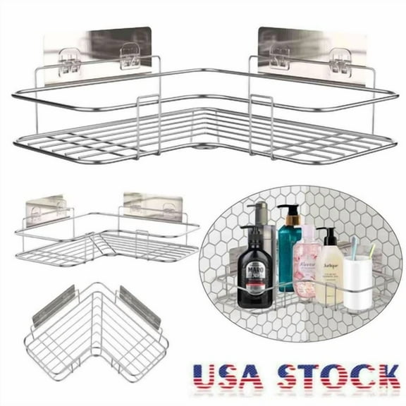 Shower Caddy Shelf Bathroom Corner Bath Storage Holder Organizer Triangular Rack