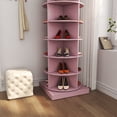 thumbnail image 6 of Miniyam 360° Rotating Shoe Rack, 6-Tiers Shoe Rack Organizer for Entryway, Pink, 6 of 7
