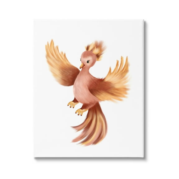Stupell Industries Flying Phoenix Bird Mythology Fantasy Creature Illustration Painting Gallery Wrapped Canvas Print Wall Art, Design by Studio Q