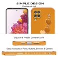 thumbnail image 6 of Compatible with Samsung Galaxy A12 Case Silicone with Heart Wrist Strap Chain Pink,Plating Phone Samsung M12 Case Shockproof Thin and Soft Cover (Orange), 6 of 13