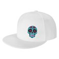 thumbnail image 1 of ZICANCN Cartoon Sugar Skull Flowers Baseball Caps, Trucker Hats for Men And Women, Adjustable Breathable Flat Caps, White, 1 of 8