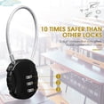 thumbnail image 3 of 4 Pieces Combination Lock 3 Digit Outdoor Waterproof Padlock for School Gym Locker, Sports Locker, Fence, Toolbox, Gate,4 x Combination locks 3 Digit,black, 3 of 7