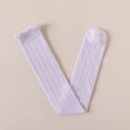 thumbnail image 4 of Eltusu Girls Knee-High Socks, Knitting Cotton Casual Stretchy Tight Dance Socks Purple Size 10T, 4 of 8