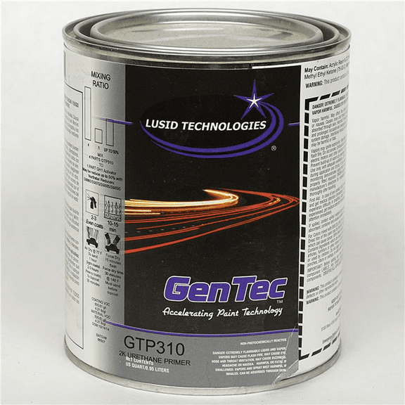 GENTEC AND GREENTEC PRODUCTS GTP310Q 2K Urethane Primer, 1 qt Can, Gray, 505.61 g/L VOC, 4:1 Mixing