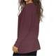 thumbnail image 4 of Xuyuer Women's V-Neck Long Sleeve Slim Drape Hem Solid Color Casual Blouse, Flowy T-Shirt Top for Business Casual, Dinner Dates and Elegant Daily Fashion, 4 of 5