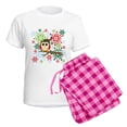 thumbnail image 5 of CafePress - Christmas Owl Women's Light Pajamas - Women's Short Sleeve Print T-Shirt and Pants Light Cotton Pajama Set, 5 of 7