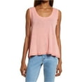 thumbnail image 1 of Treasure & Bond Womens Raw Edge Burnout Tank Top, coralmauve, S, 1 of 1