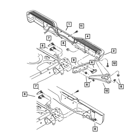 Genuine OE Mopar Step Bumper - 5FC76PR4