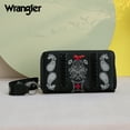 thumbnail image 6 of Wrangler Wristlet Wallet for Women, Vegan Leather Checkbook Wallet, RFID Paisley Designer Woman Wallet, Black, 6 of 7