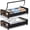 Brown, variant on Under Bed Storage with Wheels, 2 Pack Under Bed Storage Containers, 60L Underbed Shoe Storage with Clear Window & Label, Rolling Under Bed Metal Drawer for Clothes, Shoes, Books, Blankets