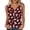 A Wine, variant on Women's Floral Print V Neck Tank Tops, Sleeveless Vertical Pleated Casual Summer Tops, Non-positioning Print Loose Fit Blouse For Daily Commute Beach Vacation Black,S