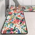 thumbnail image 2 of Kitchen Rugs Sets Of 2,Pioneer Flower Floral Print Pattern Anti Fatigue Kitchen Mat Rugs Non Slip Washable,Decorative Kitchen Floor Mats for Kitchen,Sink,Laundry,17"x47"+17"x47", 2 of 5