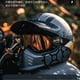 thumbnail image 4 of Casco de motocicleta Black Flame, estilo vintage, de cara completa, resistente al desgaste, accesorios de carreras, transpirable, para motocross, protección anticaídas, 4 of 5