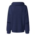 thumbnail image 4 of Gibobby Suéter de Cuello Alto para Mujer, Suéter de manga larga para niñas y mujeres a rayas, color crema(Marina,G), 4 of 5
