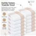 thumbnail image 2 of HEIRLOOM COMFORT Brown and White Cotton Kitchen Towels 5 Pack, Waffle Weave, 16x26 Inch, Super Absorbent, Reversible, Quick Dry Dishcloths for Drying Dishes, Cleaning, Reusable, Everyday Use, 2 of 7