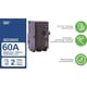 thumbnail image 2 of Disyuntor Schneider Electric QO 60A de 2 polos con indicador, 2 of 3