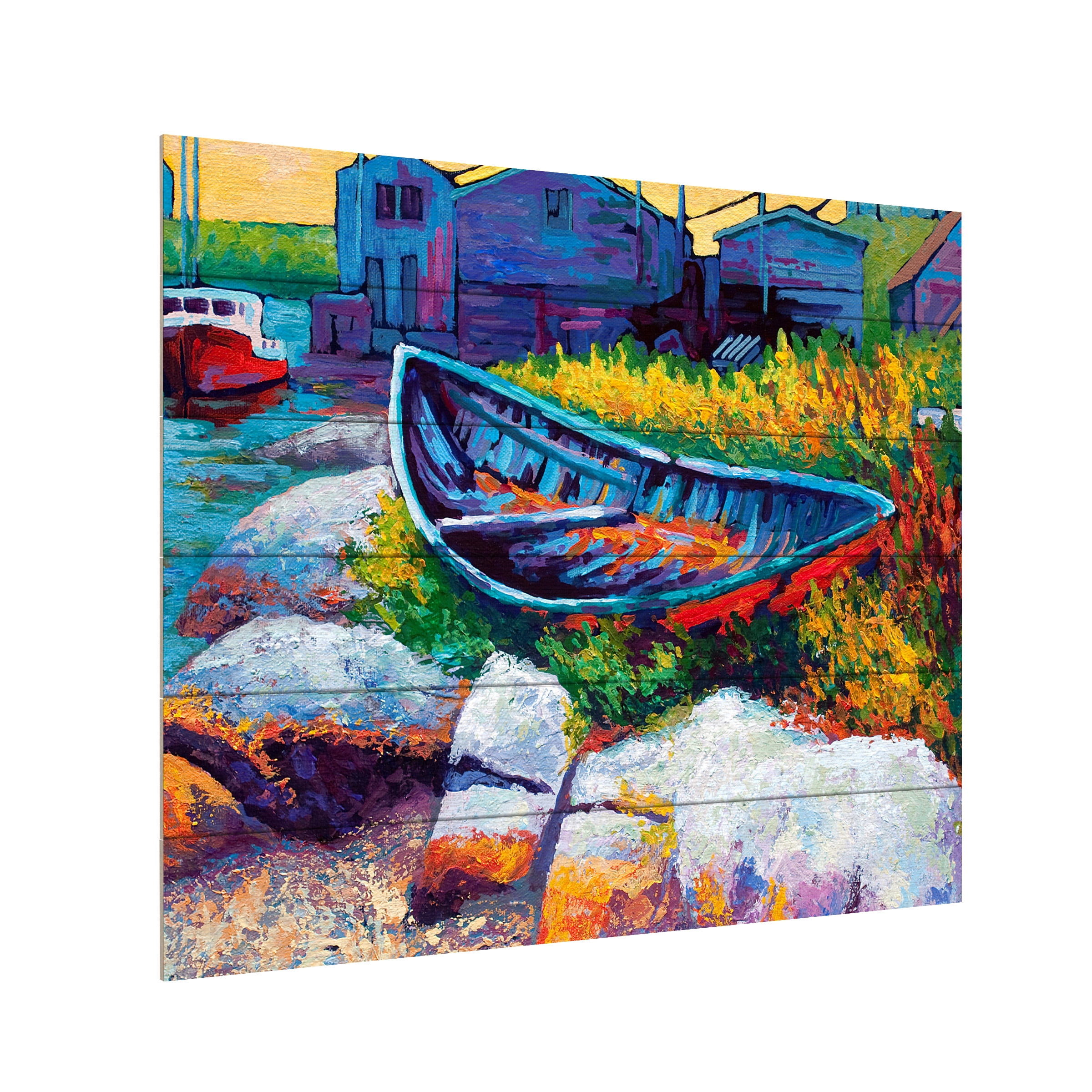 Trademark Fine Art 'Judy East Coast Boat Faa' Wooden Wall Art Art by Marion Rose