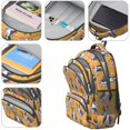 thumbnail image 4 of Boston Terrier and Floral Orange Pattern Backpack for School, Cute School Bag with Adjustable Shoulder Straps and Padded Back, 16.9"x12.6"x5.9", 4 of 5