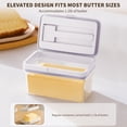 thumbnail image 5 of Ocalpur Butter Dish, Airtight Butter Keeper Container with Magnetic Cutter, BPA-free, for Countertop and Refrigerator Door Shelf, White, 5 of 8