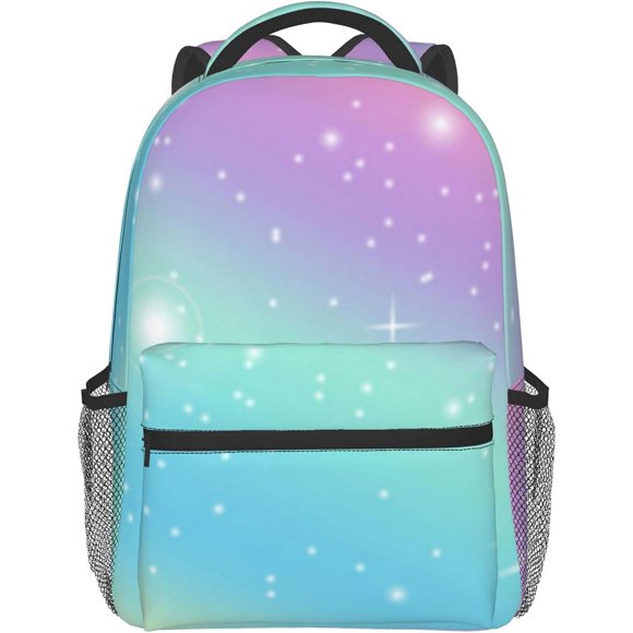 Rainbow Pastel School Book bag Hiking Travel Camping Backpack Lightweight Daypack