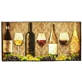 thumbnail image 3 of Kashi Home Kitchen Rug, Area Rug, Mat, Beautiful Print Non-Skid Latex Back Borgogna 3pc Set (2 18x30 D Shape & 1 20x40), 3 of 4